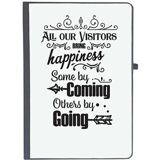                       UDNAG Ruled Notebook Diary 'Happiness | All our Visitors Bring Happiness', [A5 80Pages 80GSM]                                              