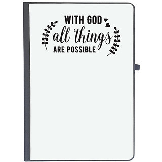                      UDNAG Ruled Notebook Diary 'Possible | All Things Are Possible', [A5 80Pages 80GSM]                                              