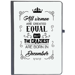                       UDNAG Ruled Notebook Diary 'December Birthday | All women are created equally December', [A5 80Pages 80GSM]                                              