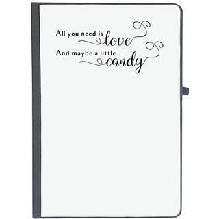                       UDNAG Ruled Notebook Diary 'Love Candy | All you need is love and candy', [A5 80Pages 80GSM]                                              