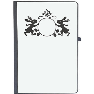                       UDNAG Ruled Notebook Diary 'Rabbit | Bunny Monogram', [A5 80Pages 80GSM]                                              