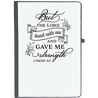                       UDNAG Ruled Notebook Diary 'Strength | But The Lord Stood with Me', [A5 80Pages 80GSM]                                              
