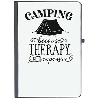                       UDNAG Ruled Notebook Diary 'Camping | Camping Because Therapy is Expensive', [A5 80Pages 80GSM]                                              