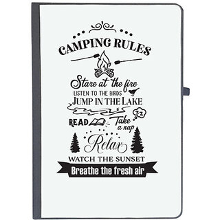                       UDNAG Ruled Notebook Diary 'Camping | Camping Rules', [A5 80Pages 80GSM]                                              