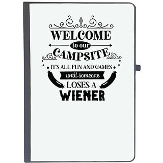                       UDNAG Ruled Notebook Diary 'Camping | Campsite Sign', [A5 80Pages 80GSM]                                              