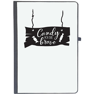                       UDNAG Ruled Notebook Diary 'Brave | Candy for the brave', [A5 80Pages 80GSM]                                              