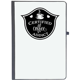                       UDNAG Ruled Notebook Diary 'Coffee | Certifiedcoffeeaddictbadge', [A5 80Pages 80GSM]                                              