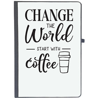                       UDNAG Ruled Notebook Diary 'Coffee | Change the World', [A5 80Pages 80GSM]                                              