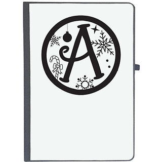                       UDNAG Ruled Notebook Diary 'Christmass | Christmas Monogram Alphabet A', [A5 80Pages 80GSM]                                              