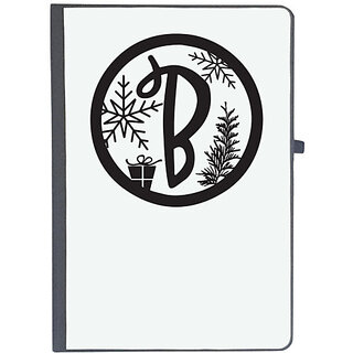                       UDNAG Ruled Notebook Diary 'Christmass | Christmas Monogram Alphabet B', [A5 80Pages 80GSM]                                              