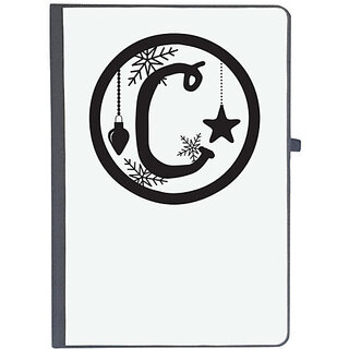                       UDNAG Ruled Notebook Diary 'Christmass | Christmas Monogram Alphabet C', [A5 80Pages 80GSM]                                              