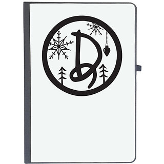                       UDNAG Ruled Notebook Diary 'Christmass | Christmas Monogram Alphabet D', [A5 80Pages 80GSM]                                              