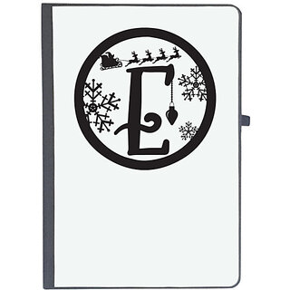                       UDNAG Ruled Notebook Diary 'Christmass | Christmas Monogram Alphabet E', [A5 80Pages 80GSM]                                              