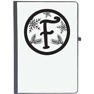                       UDNAG Ruled Notebook Diary 'Christmass | Christmas Monogram Alphabet F', [A5 80Pages 80GSM]                                              