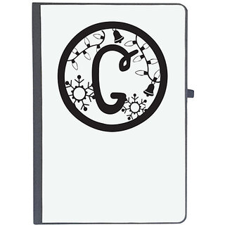                       UDNAG Ruled Notebook Diary 'Christmass | Christmas Monogram Alphabet G', [A5 80Pages 80GSM]                                              