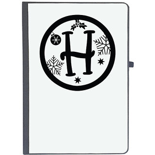                       UDNAG Ruled Notebook Diary 'Christmass | Christmas Monogram Alphabet H', [A5 80Pages 80GSM]                                              