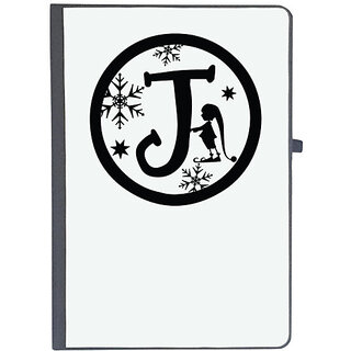                       UDNAG Ruled Notebook Diary 'Christmass | Christmas Monogram Alphabet J', [A5 80Pages 80GSM]                                              