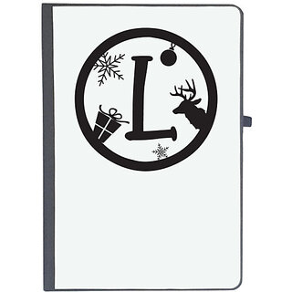                       UDNAG Ruled Notebook Diary 'Christmass | Christmas Monogram Alphabet L', [A5 80Pages 80GSM]                                              