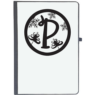                       UDNAG Ruled Notebook Diary 'Christmass | Christmas Monogram Alphabet P', [A5 80Pages 80GSM]                                              