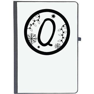                       UDNAG Ruled Notebook Diary 'Christmass | Christmas Monogram Alphabet Q', [A5 80Pages 80GSM]                                              