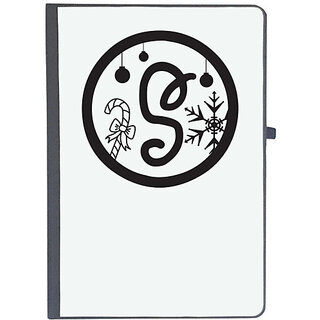                       UDNAG Ruled Notebook Diary 'Christmass | Christmas Monogram Alphabet S', [A5 80Pages 80GSM]                                              