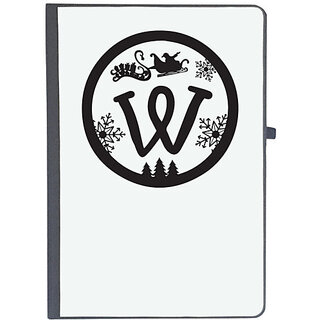                       UDNAG Ruled Notebook Diary 'Christmass | Christmas Monogram Alphabet W', [A5 80Pages 80GSM]                                              