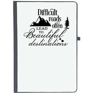                       UDNAG Ruled Notebook Diary 'Adventure | Difficult road soften lead to beautiful destinations', [A5 80Pages 80GSM]                                              