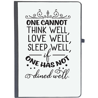                       UDNAG Ruled Notebook Diary 'Think Love Sleep | One cannot think well love well sleep well', [A5 80Pages 80GSM]                                              