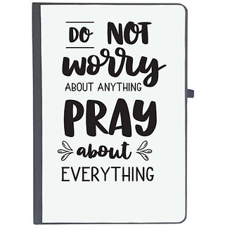                       UDNAG Ruled Notebook Diary 'Worry | Do Not Worry', [A5 80Pages 80GSM]                                              