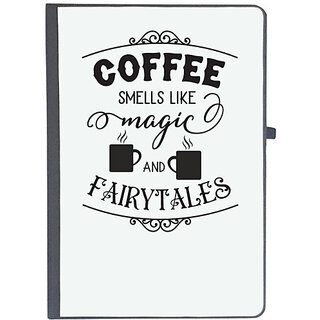                       UDNAG Ruled Notebook Diary 'Coffee | Coffee smells like magic and fairytales', [A5 80Pages 80GSM]                                              