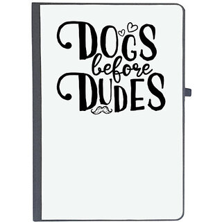                       UDNAG Ruled Notebook Diary 'Dogs | Dogs before dudes', [A5 80Pages 80GSM]                                              