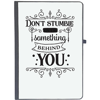                       UDNAG Ruled Notebook Diary 'Stumble | Don't stumble over something behind you', [A5 80Pages 80GSM]                                              