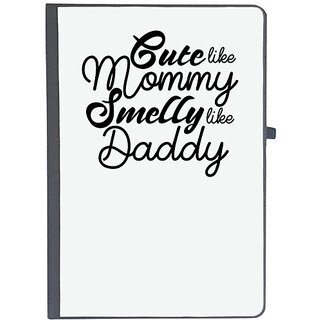                       UDNAG Ruled Notebook Diary 'Mother father | Cute like mommy', [A5 80Pages 80GSM]                                              