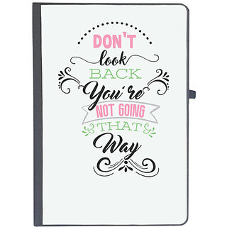                       UDNAG Ruled Notebook Diary 'Never give up | Dont look back', [A5 80Pages 80GSM]                                              