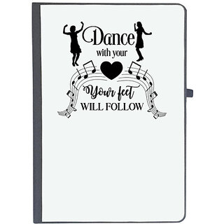                       UDNAG Ruled Notebook Diary 'Dancing | Dance with your heart', [A5 80Pages 80GSM]                                              