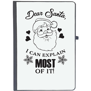                       UDNAG Ruled Notebook Diary 'Christmass | Dear Santa I can explain most of it', [A5 80Pages 80GSM]                                              