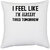 UDNAG White Polyester '| I FEEL LIKE I M ALREADY TIRED TOMORROW' Pillow Cover [16 Inch X 16 Inch]