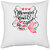 UDNAG White Polyester 'Mermaid | Mermaid Kisses & Starfish Wishes' Pillow Cover [16 Inch X 16 Inch]
