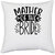 UDNAG White Polyester 'Mother | Mother of the Bridee' Pillow Cover [16 Inch X 16 Inch]