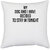 UDNAG White Polyester 'Dog | my dog and i have decided to stay in tonight' Pillow Cover [16 Inch X 16 Inch]
