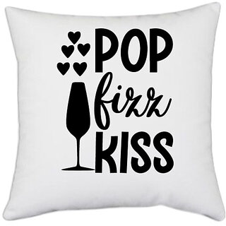                       UDNAG White Polyester 'Wine | Pop' Pillow Cover [16 Inch X 16 Inch]                                              