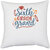 UDNAG White Polyester 'School | sixth grade grand' Pillow Cover [16 Inch X 16 Inch]