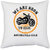 UDNAG White Polyester 'Motorcycle, Rider | we are bron' Pillow Cover [16 Inch X 16 Inch]