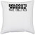 UDNAG White Polyester 'Bilologist | boilogists take sallfies' Pillow Cover [16 Inch X 16 Inch]