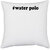 UDNAG White Polyester 'Polo | water polo' Pillow Cover [16 Inch X 16 Inch]