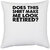 UDNAG White Polyester 'Retired | Does this shirt make' Pillow Cover [16 Inch X 16 Inch]