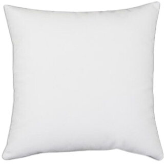                       UDNAG White Polyester '| arning if you touch' Pillow Cover [16 Inch X 16 Inch]                                              