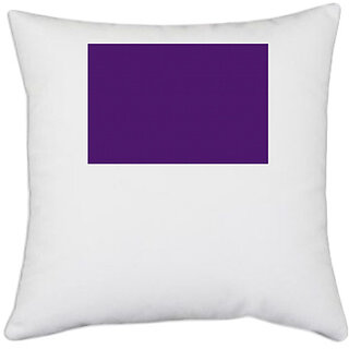                       UDNAG White Polyester '| Purple Background' Pillow Cover [16 Inch X 16 Inch]                                              