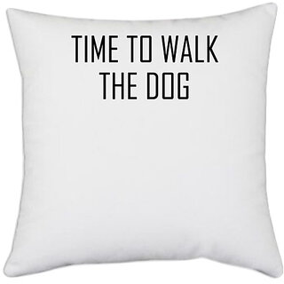                      UDNAG White Polyester 'Dog | I'm Not A Regular Mom I'm A Dog Mom' Pillow Cover [16 Inch X 16 Inch]                                              