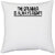 UDNAG White Polyester 'Drummer | the drummer is always' Pillow Cover [16 Inch X 16 Inch]